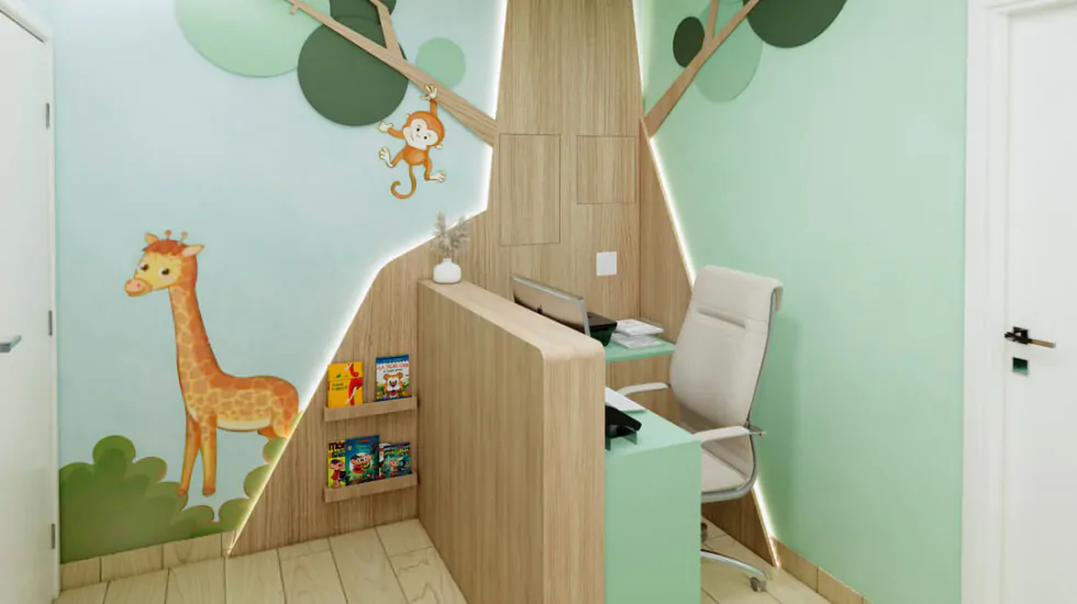 decoração de consultório pediátrico